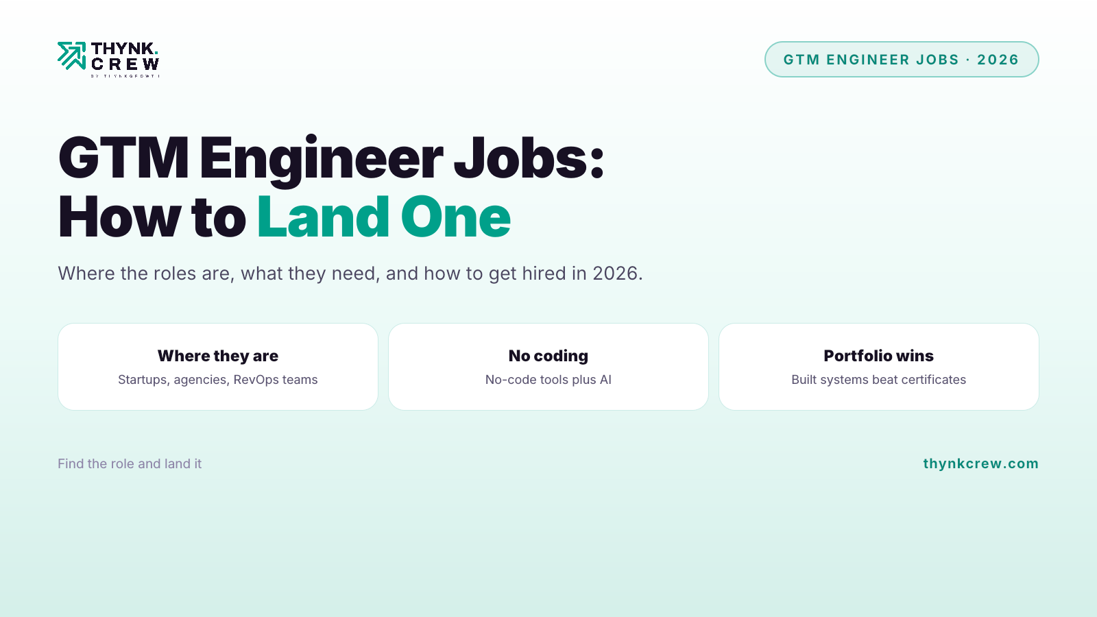 GTM Engineer Jobs: How to Land One in 2026